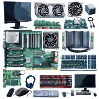 Illustration de vente de produits informatiques professionnels