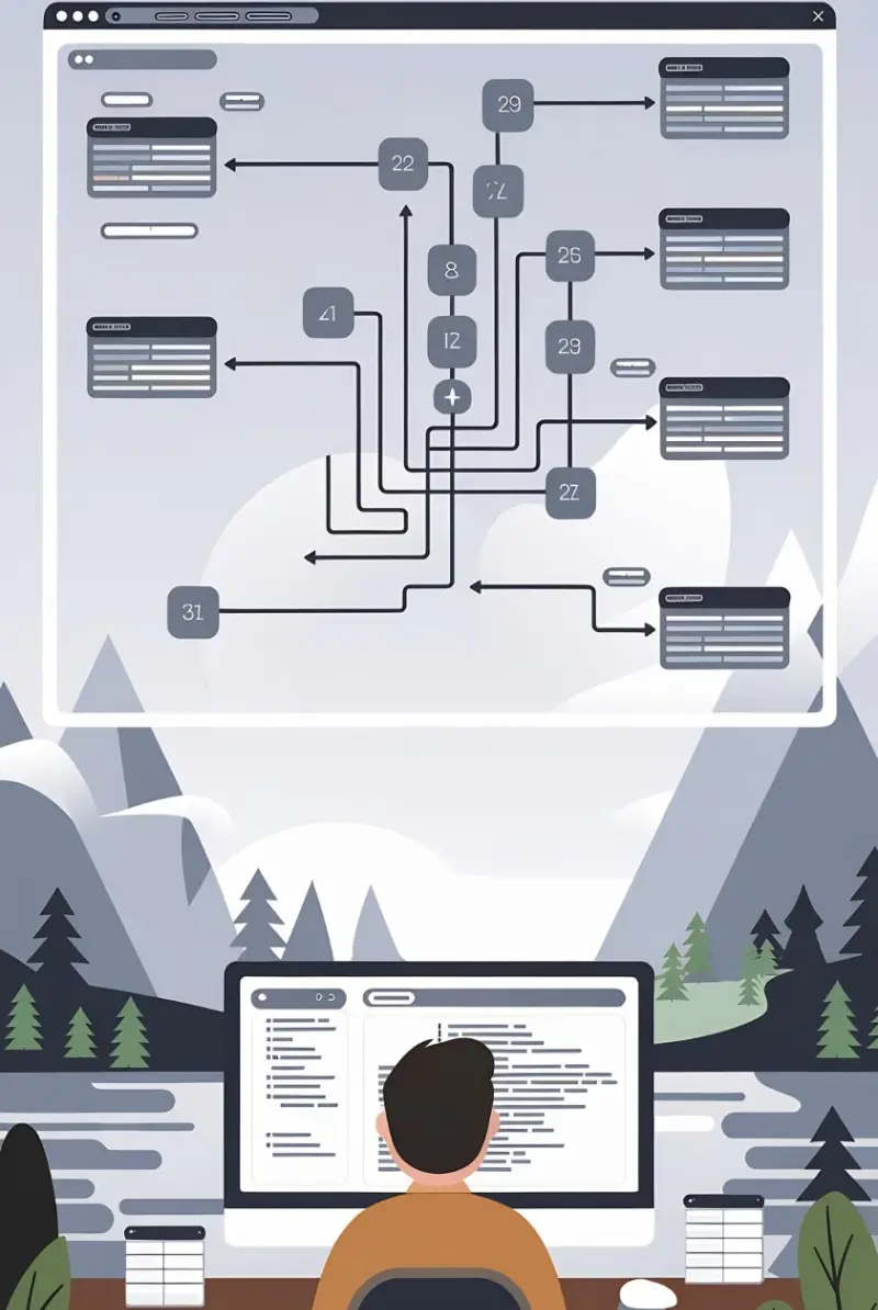 Migrinfo - Concevoir, déployer et maintenir vos systèmes Homme sur un ordinateur avec un schéma de réseau web en illustration