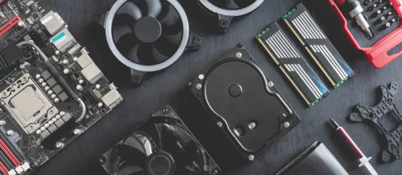Migrinfo - Vente de matériel informatique interne Ventilateur, mémoire RAM et disque dur à l’intérieur d’un ordinateur