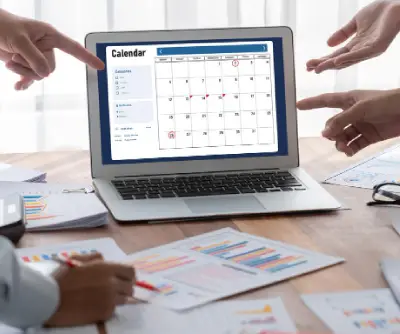 migrinfo - Calendrier commun et partage d’entreprise Calendrier collaboratif illustrant le partage en entreprise