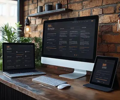 Migrinfo - Sites web responsive sur tous les supports Ordinateur, tablette et ordinateur portable illustrant le responsive design